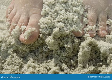 Kids Feet in Sandy Beach Fun Stock Image - Image of sand, kids: 2207329