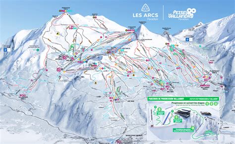 Les Arcs Piste Map | Plan of ski slopes and lifts | OnTheSnow