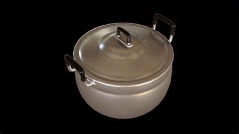 aluminium pot 3D asset | CGTrader