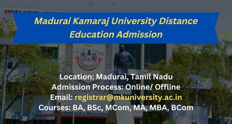 MKU Distance Education Admission 2024 | UG | PG | Application Last Date