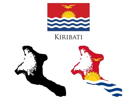 kiribati flag and map vector 21223246 Vector Art at Vecteezy