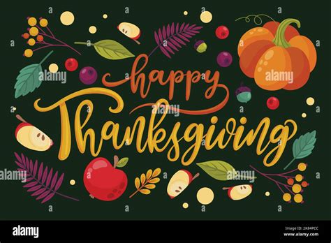 flat thanksgiving text vector design illustration Stock Vector Image ...