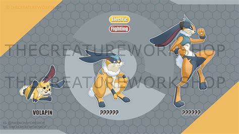 Electric/Fighting Fakemon evolution line : r/pokemon