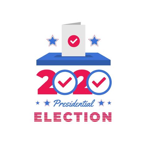 Premium Vector | Flat 2020 us presidential election ballot in box