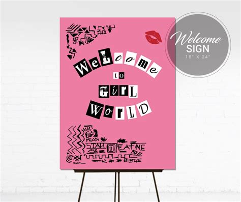 Mean Girls Welcome Sign Mean Girls Party Decor Birthday - Etsy