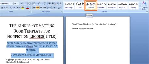 How to Format Your Book for Amazon Kindle Using Microsoft Word in Only ...