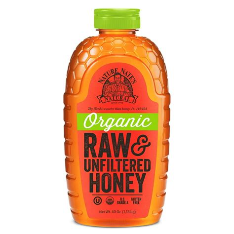 Nature Nate's 100% Organic Pure Raw & Unfiltered Honey (40 Ounce) - Walmart.com - Walmart.com