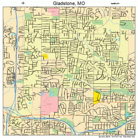 Gladstone Missouri Street Map 2927190