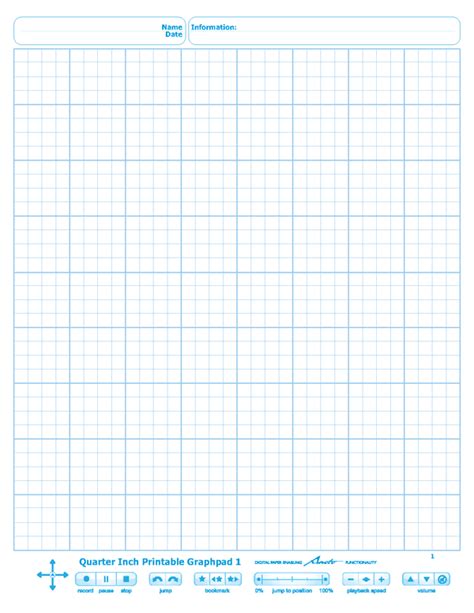 Quarter Inch Printable Graphpads #1-4 | Paper template, Printables ...