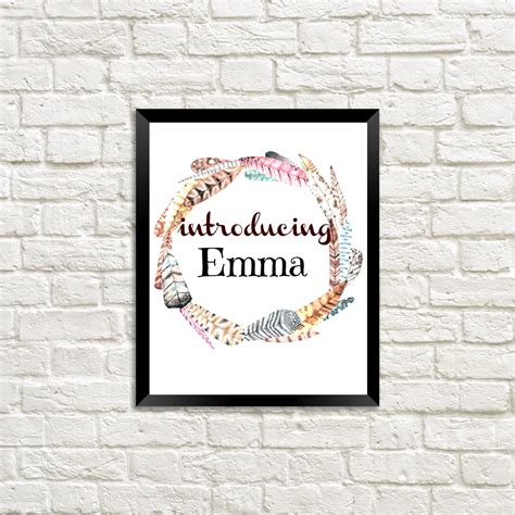 Emma Emma name sign Personalized Name Nursery Art by ArtStudio77