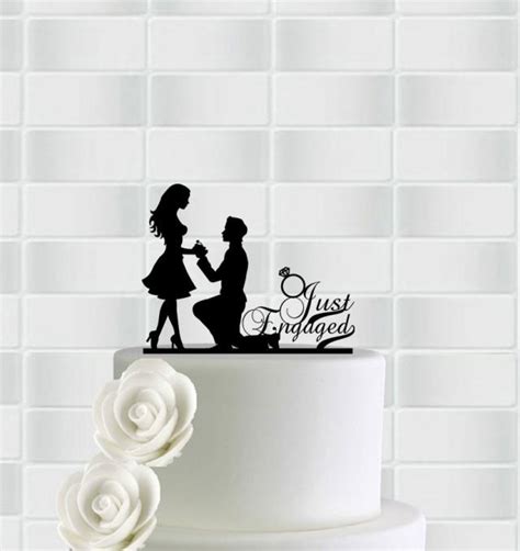 Engagement Cake Topper,Engagement Party Decorations,Engagement Party Ideas,Just Engaged Cake ...