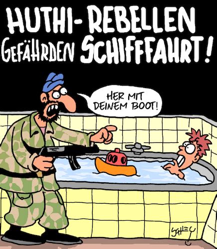 Huthi - Rebellen By Karsten Schley | Politics Cartoon | TOONPOOL