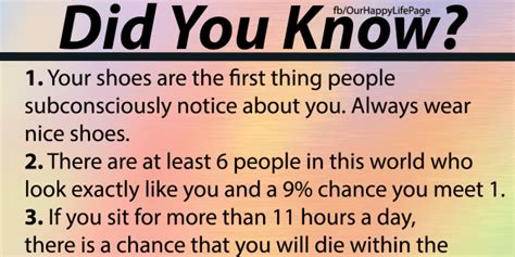 DID YOU KNOW? (20 AMAZING FACTS) - SW RECIPES