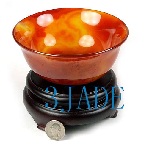 5 1/4" Carnelian / Red Agate Bowl / Crystal Gemstone Quartz Stone ...