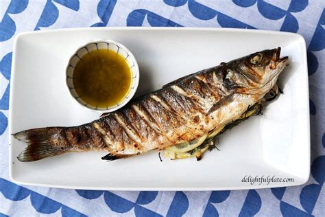 Grilled whole branzino lemon caper sauce | Cuisine, Asian