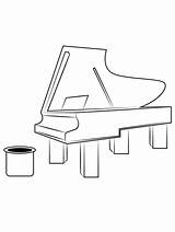 Baby Grand Piano Floor Plan Sketch Coloring Page sketch template