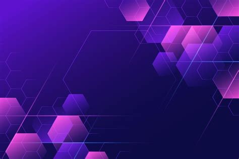 Free Vector | Gradient purple hexagonal background