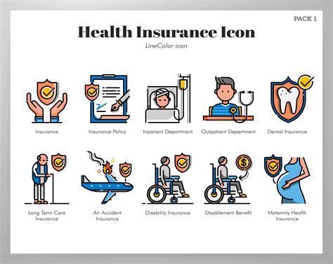 Health insurance icons Line Color pack 677697 Vector Art at Vecteezy