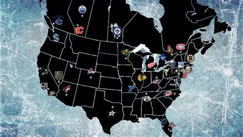 Map of NHL teams : r/Maps