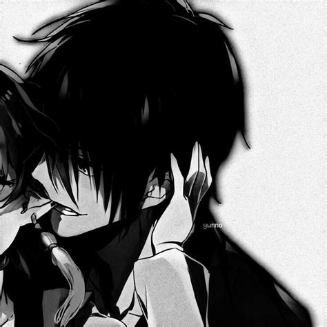 two anime characters with black hair and one is holding his face to the ...