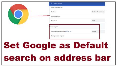 How to put Google as Default search on address bar chrome - YouTube