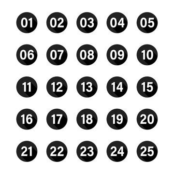 Circled Numbers Clipart Fonts