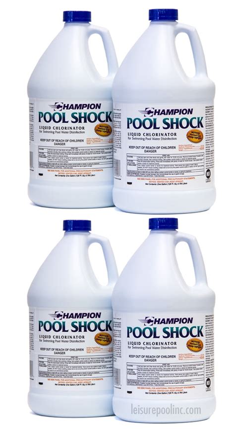 1 Case | Liquid Chlorine Pool Shock, 12.5% Sodium Hypochlorite, NSF 50/ ...