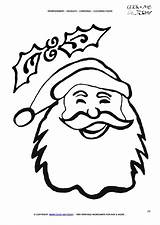 Free Santa Claus Face Coloring Page  Santa Claus 29 sketch template