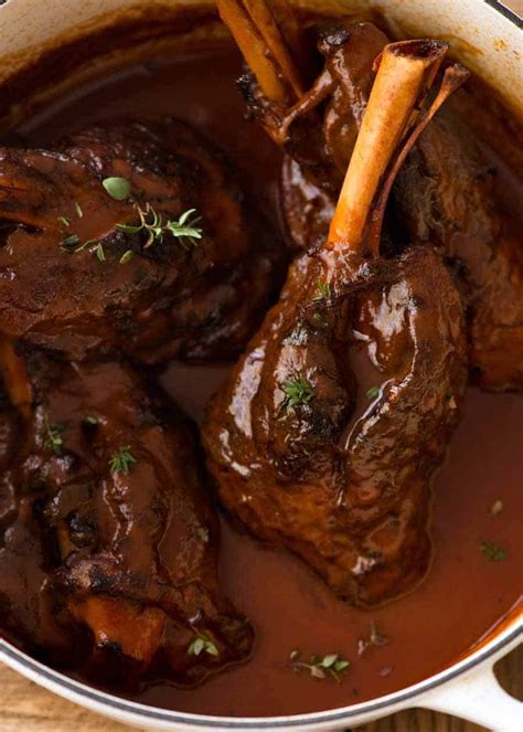 Slow Cooked Lamb Shanks in Red Wine Sauce | RecipeTin Eats