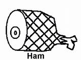 Slice Of Ham Coloring Pages sketch template
