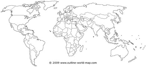 World Map Outline Printable For Kids