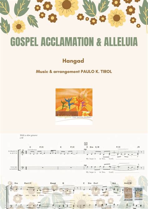 JesCom Philippines | Gospel Acclamation and Alleluia – Music Sheet