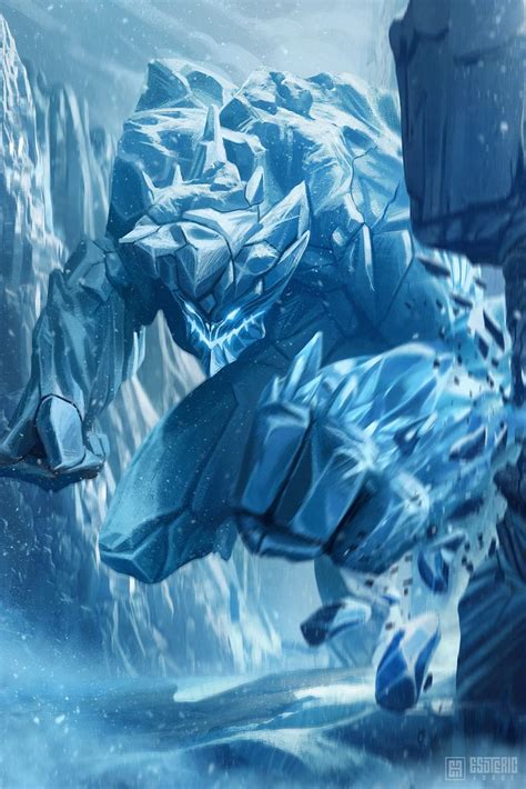 Ice Golem, Ivan Sevic | Fantasy creatures, Mythical creatures art, Dark ...