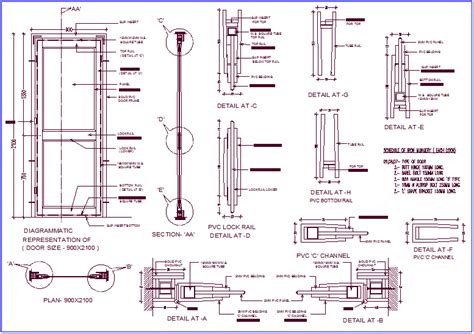 Door Section Cad Block