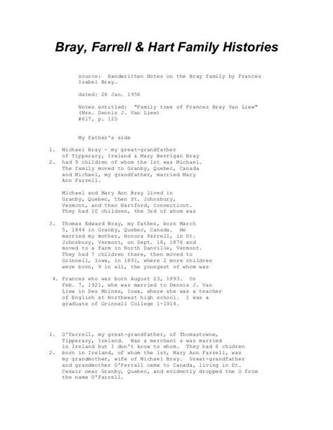 Bray Family History PDF-Bray Family History PDF | Family history ...