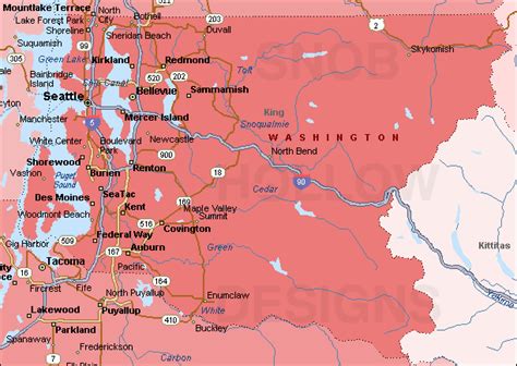 King County Washington color map