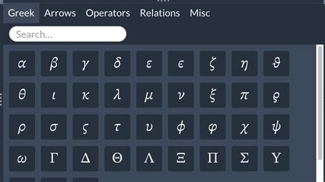 List of Greek letters and math symbols - Overleaf, Editor de LaTeX online