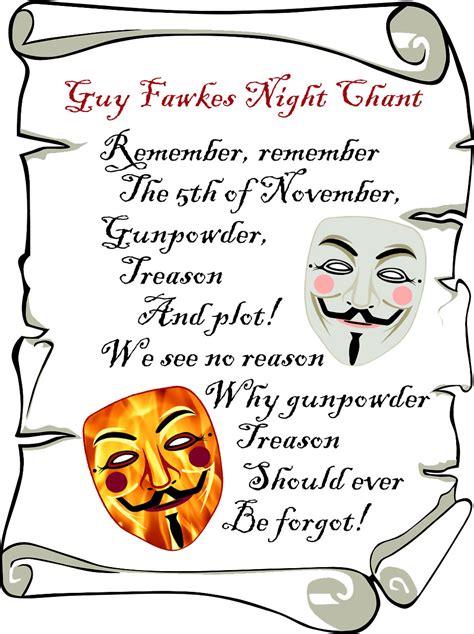 Guy Fawkes Night Chant - Rooftop Post Printables