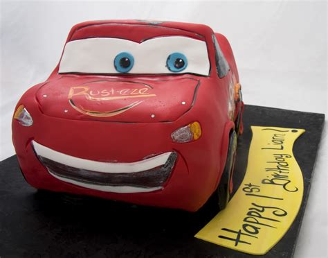 The Crimson Cake Blog: Cars Lightening McQueen Cake and Cupcakes