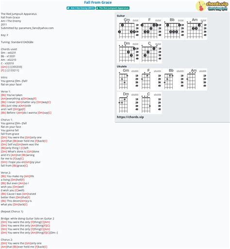 Chord: Fall From Grace - tab, song lyric, sheet, guitar, ukulele ...