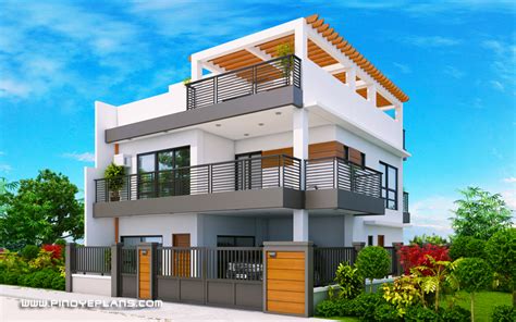 Arabella – Three Bedroom Modern Two Storey with Roof Deck (MHD-2019039) | Pinoy ePlans