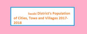 Swabi District – Population of Cities, Towns and Villages 2017-2018