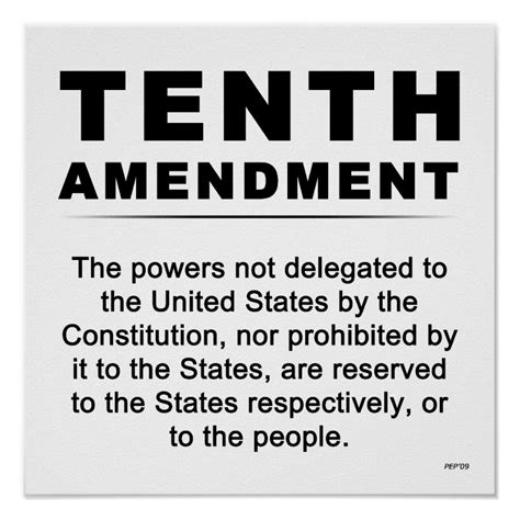 Tenth Amendment Poster | Zazzle.com in 2020 | Custom posters, Personalized prints, Tenth