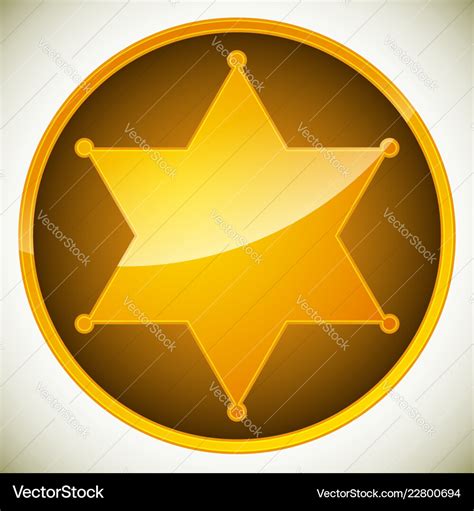 Classic western sheriff badge star Royalty Free Vector Image