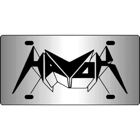 Havok Band Logo Mirror License Plate