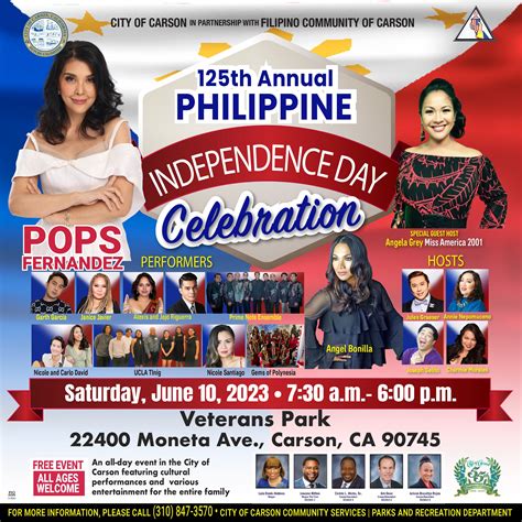 Philippine Independence Day Celebration 2023 - Carson, CA — Positively ...