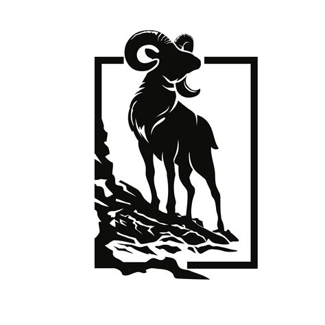 argali mountain sheep silhouette 14911368 Vector Art at Vecteezy