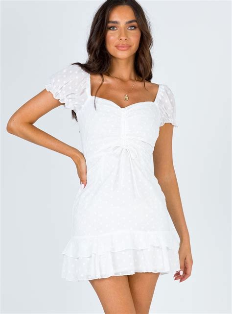 White Dresses – Princess Polly USA | Short graduation dresses, Cute white dress, Mini dress