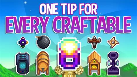 1 Tip for Every Crafting Recipe in Stardew Valley - YouTube