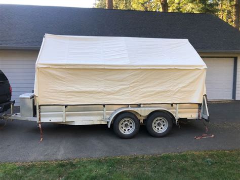 Canvas tent trailer | Utility trailer, Winter tent, Tent trailer